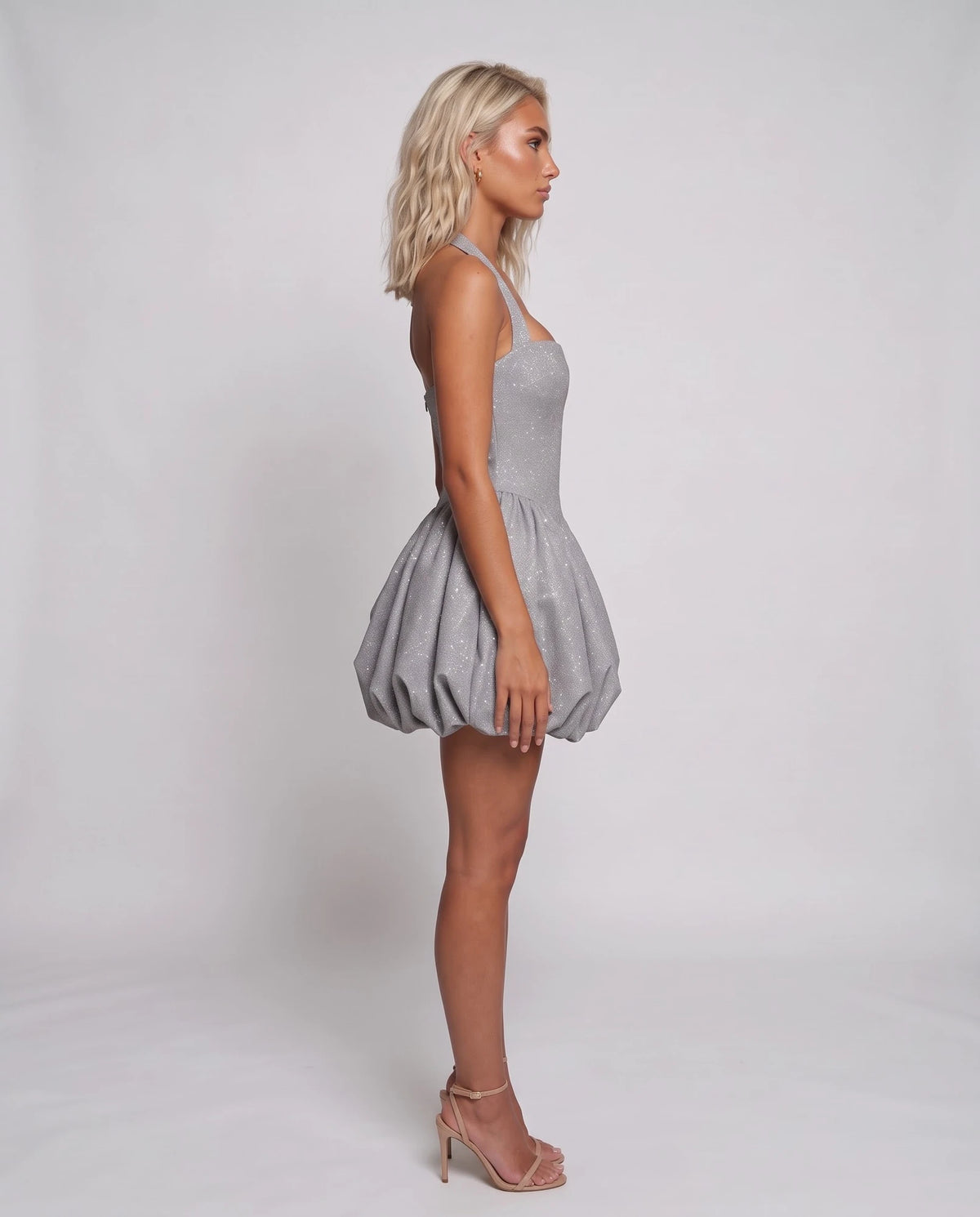 Galadris Mini Dresses — (Silver) (detail) | SKU: RB-ee95f0-silver-XS,RB-ee95f0-silver-S,RB-ee95f0-silver-M,RB-ee95f0-silver-L