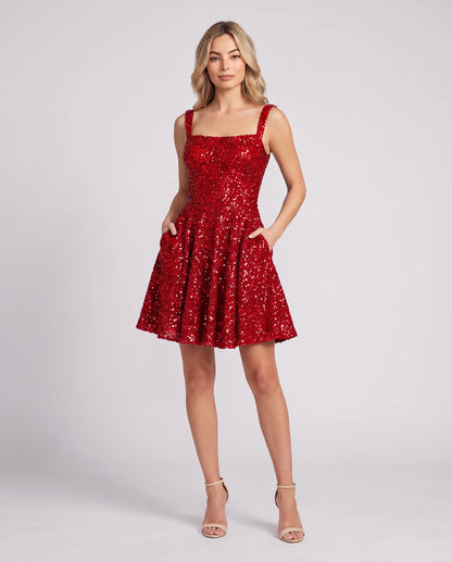 Galatea Mini Dresses — Red