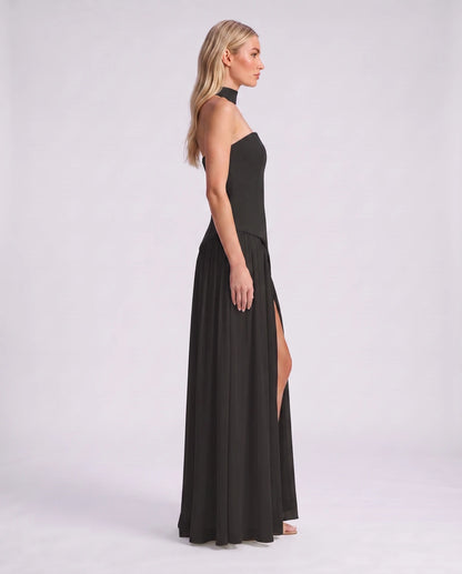 Gardenia Midi Dresses — Black | SKU: RB-e31e1d-black-XS,RB-e31e1d-black-S,RB-e31e1d-black-M,RB-e31e1d-black-L,RB-e31e1d-black-XL