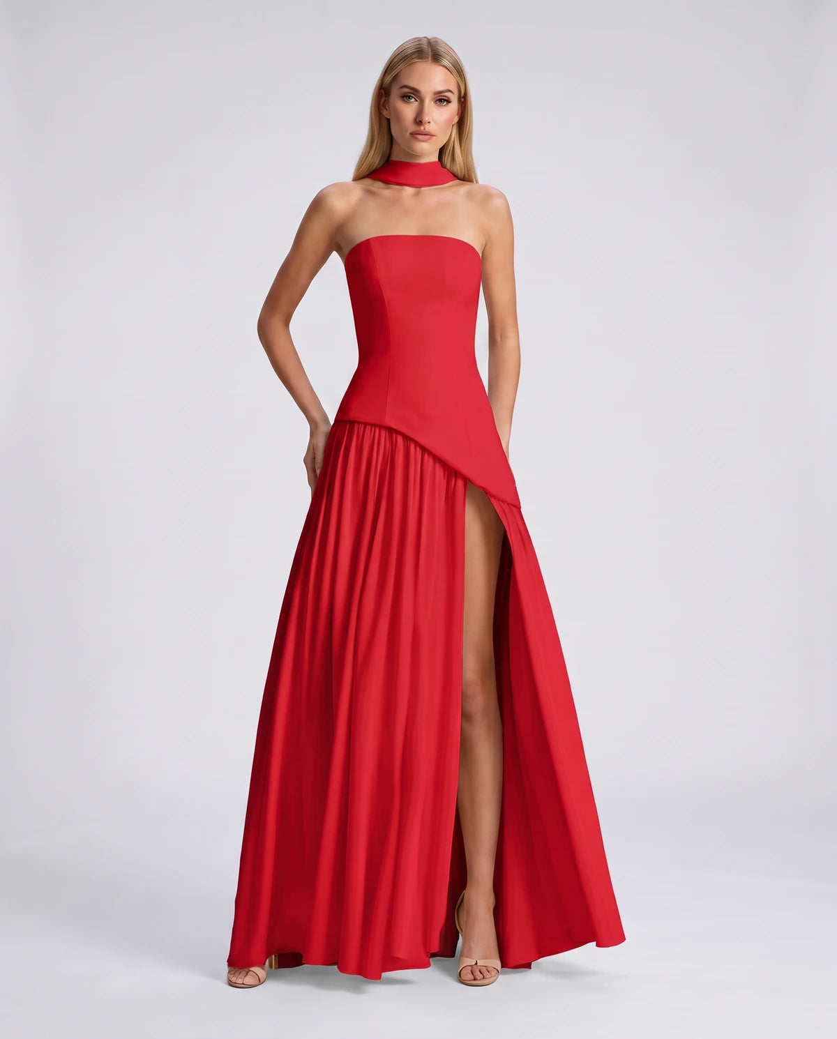 Gardenia Midi Dresses — Red