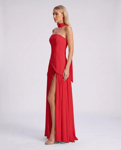 Gardenia Midi Dresses — Red | SKU: RB-e31e1d-red-XS,RB-e31e1d-red-S,RB-e31e1d-red-M,RB-e31e1d-red-L,RB-e31e1d-red-XL