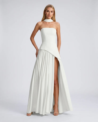 Gardenia Midi Dresses — White | SKU: RB-e31e1d-white-XS,RB-e31e1d-white-S,RB-e31e1d-white-M,RB-e31e1d-white-L,RB-e31e1d-white-XL