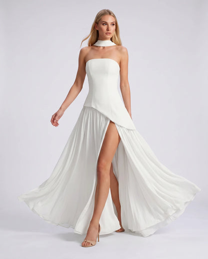 Gardenia Midi Dresses — White | SKU: RB-e31e1d-white-XS,RB-e31e1d-white-S,RB-e31e1d-white-M,RB-e31e1d-white-L,RB-e31e1d-white-XL