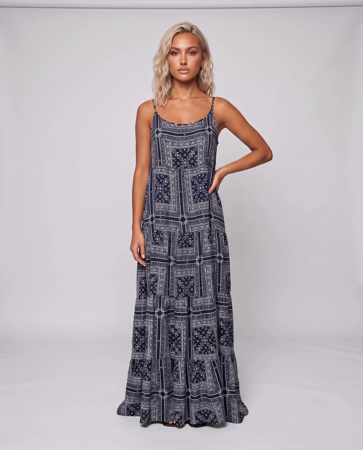 Garnetta Maxi Dresses — Navy | SKU: RB-815d72-navy-ONE SIZE