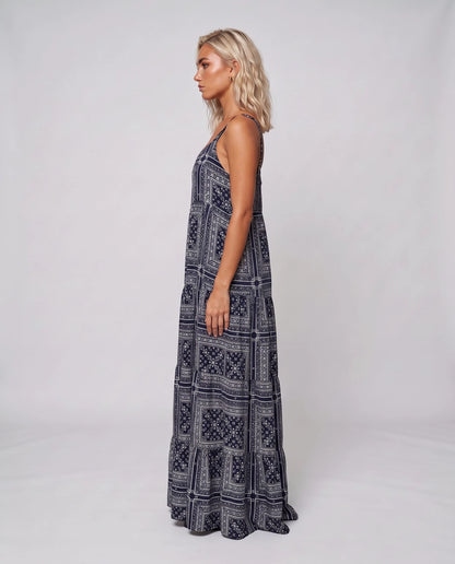 Garnetta Maxi Dresses — Navy | SKU: RB-815d72-navy-ONE SIZE