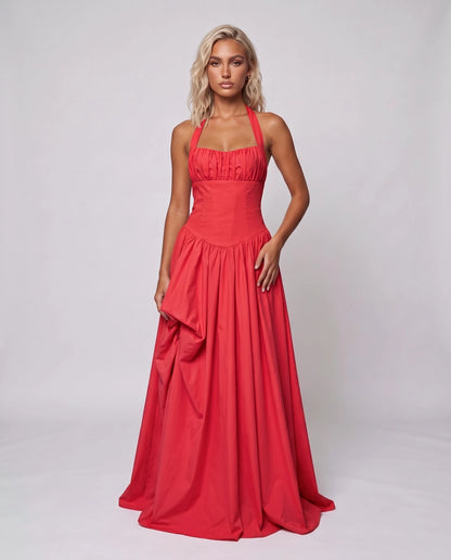 Gracelle Maxi Dresses — Red | SKU: RB-185990-red-XS,RB-185990-red-S,RB-185990-red-M,RB-185990-red-L,RB-185990-red-XL,RB-185990-red-2XL