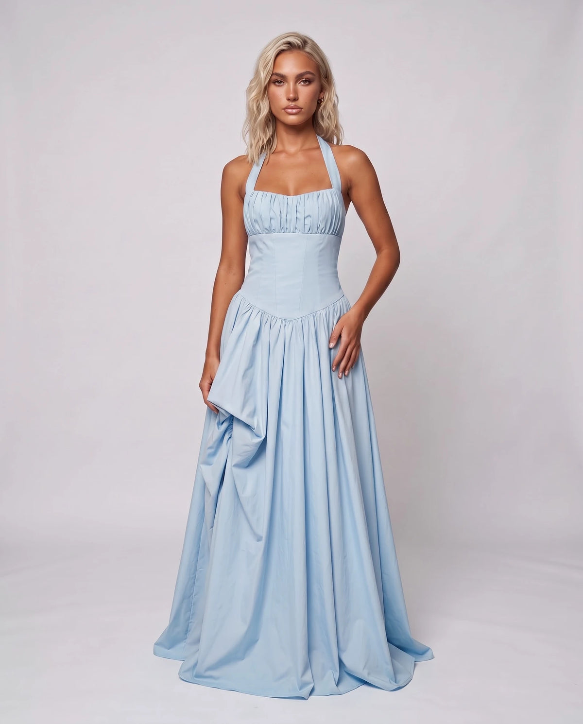 Gracelle Maxi Dresses — Sky Blue | SKU: RB-185990-skyblue-XS,RB-185990-skyblue-S,RB-185990-skyblue-M,RB-185990-skyblue-L,RB-185990-skyblue-XL,RB-185990-skyblue-2XL