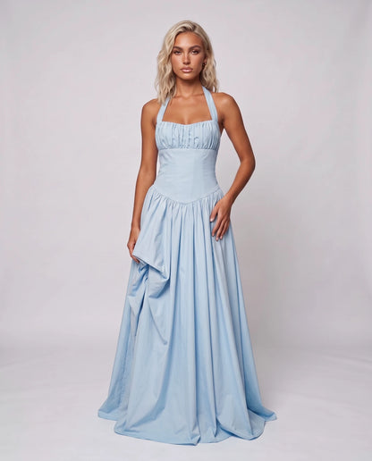 Gracelle Maxi Dresses — Sky Blue | SKU: RB-185990-skyblue-XS,RB-185990-skyblue-S,RB-185990-skyblue-M,RB-185990-skyblue-L,RB-185990-skyblue-XL,RB-185990-skyblue-2XL
