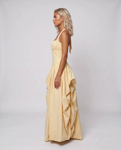 Gracelle Maxi Dresses — Light Yellow | SKU: RB-185990-lightyf8-XS,RB-185990-lightyf8-S,RB-185990-lightyf8-M,RB-185990-lightyf8-L,RB-185990-lightyf8-XL,RB-185990-lightyf8-2XL