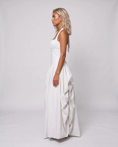 Gracelle Maxi Dresses — White | SKU: RB-185990-white-XS,RB-185990-white-S,RB-185990-white-M,RB-185990-white-L,RB-185990-white-XL,RB-185990-white-2XL