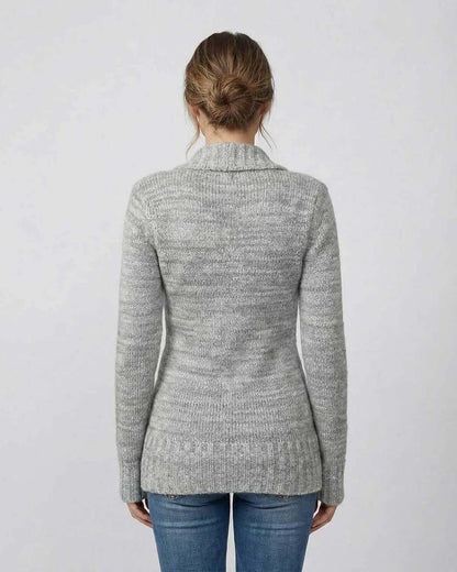 Gray Cotton Sweater, back view | Ramblion | SKU: BS-48273-GRAY-L-6849,BS-48273-GRAY-M-2983,BS-48273-GRAY-S-290,BS-48273-GRAY-XL-6013,BS-48273-GRAY-XS-9635