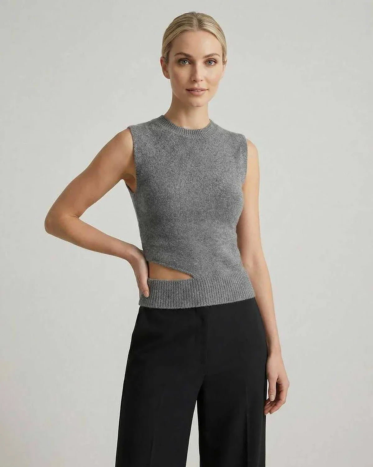 Gray Top, front view | Ramblion | SKU: MT-58392-gray-L-835,MT-58392-gray-M-6691,MT-58392-gray-S-7537,MT-58392-gray-XL-7578,MT-58392-gray-XS-1201