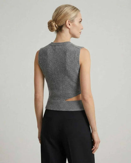 Gray Top, back view | Ramblion | SKU: MT-58392-gray-L-835,MT-58392-gray-M-6691,MT-58392-gray-S-7537,MT-58392-gray-XL-7578,MT-58392-gray-XS-1201