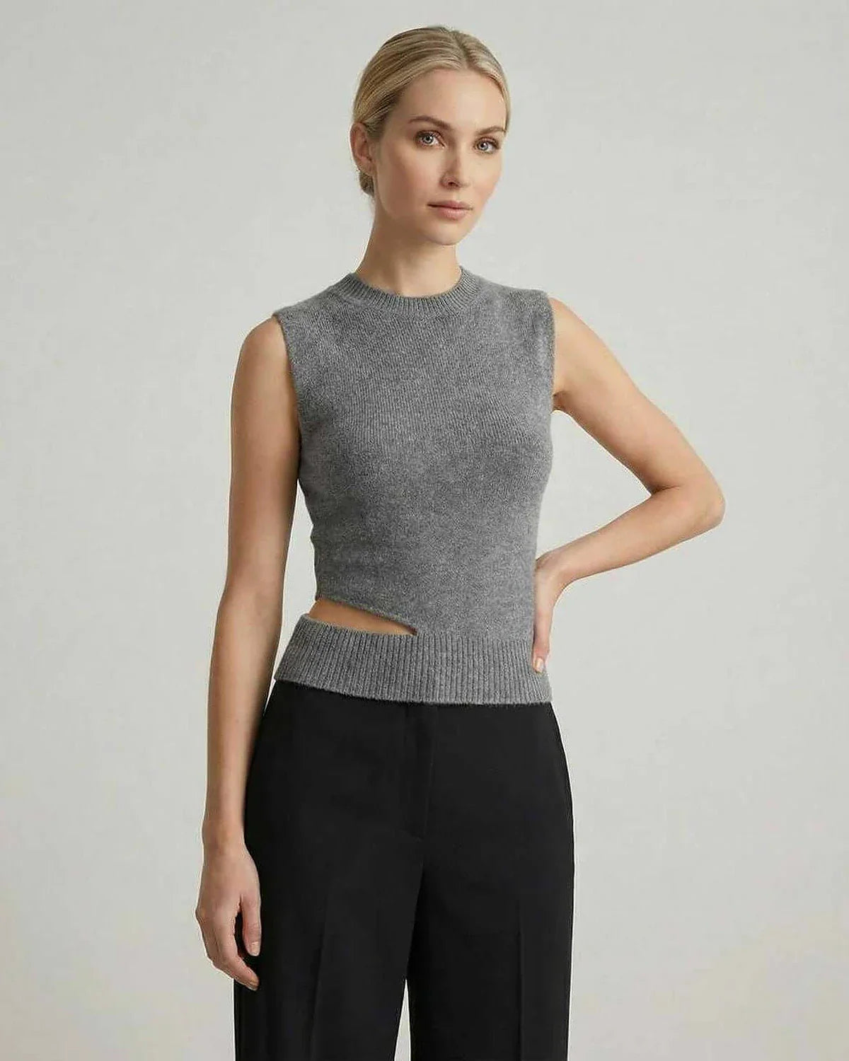 Gray Top, front view | Ramblion | SKU: MT-58392-gray-L-835,MT-58392-gray-M-6691,MT-58392-gray-S-7537,MT-58392-gray-XL-7578,MT-58392-gray-XS-1201