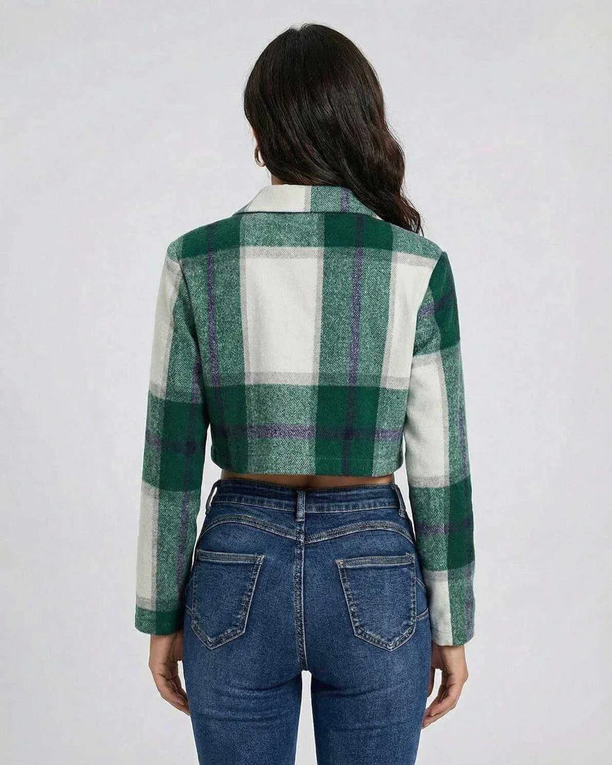 Green Cotton Jacket, back view | Ramblion | SKU: AJ-67295-green-L-4741,AJ-67295-green-M-542,AJ-67295-green-S-8854,AJ-67295-green-XL-850,AJ-67295-green-XS-4200