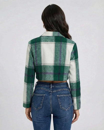Green Cotton Jacket, back view | Ramblion | SKU: AJ-67295-green-L-4741,AJ-67295-green-M-542,AJ-67295-green-S-8854,AJ-67295-green-XL-850,AJ-67295-green-XS-4200