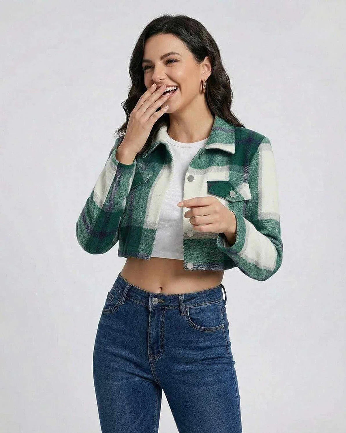 Green Cotton Jacket, front view | Ramblion | SKU: AJ-67295-green-L-4741,AJ-67295-green-M-542,AJ-67295-green-S-8854,AJ-67295-green-XL-850,AJ-67295-green-XS-4200