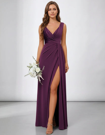 Green,navy,blue,red,fuchsia,purple,beige,pink,black,orange,lilac,white Satin Mermaid V-Neck Spaghetti Strap Maxi Dress | Prom | SKU: SM-784512963407821-PURPLE-L,SM-784512963407821-PURPLE-M,SM-784512963407821-PURPLE-S,SM-784512963407821-PURPLE-XL,SM-784512963407821-PURPLE-XS