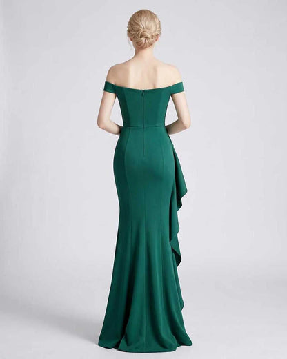 Green,pink,black,white,red,blue,beige,yellow Mermaid Asymmetric Sleeveless Maxi Dress | Black-Tie Events & Evening Parties, b | SKU: RB-93FE12-GREEN-L,RB-93FE12-GREEN-M,RB-93FE12-GREEN-S,RB-93FE12-GREEN-XL,RB-93FE12-GREEN-XS