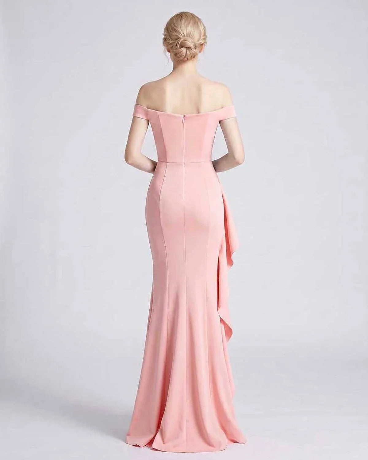 Green,pink,black,white,red,blue,beige,yellow Mermaid Asymmetric Sleeveless Maxi Dress | Black-Tie Events & Evening Parties, b | SKU: RB-93FE12-PINK-L,RB-93FE12-PINK-M,RB-93FE12-PINK-S,RB-93FE12-PINK-XL,RB-93FE12-PINK-XS