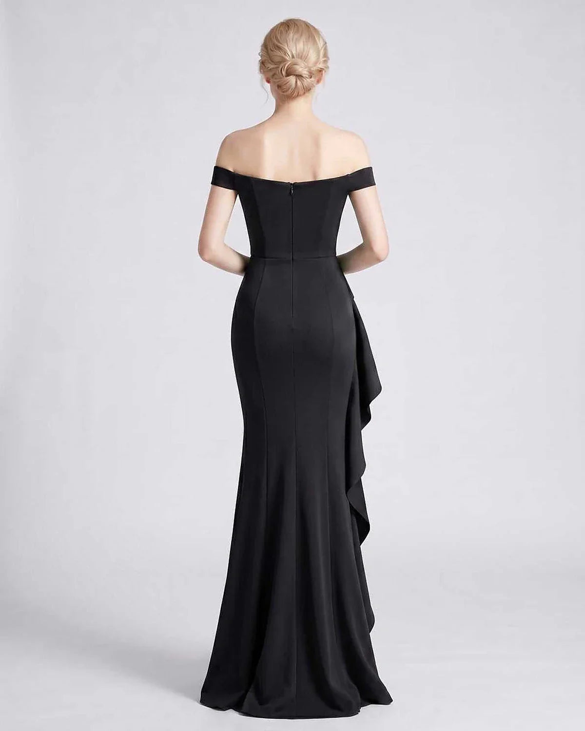 Green,pink,black,white,red,blue,beige,yellow Mermaid Asymmetric Sleeveless Maxi Dress | Black-Tie Events & Evening Parties, b | SKU: RB-93FE12-BLACK-L,RB-93FE12-BLACK-M,RB-93FE12-BLACK-S,RB-93FE12-BLACK-XL,RB-93FE12-BLACK-XS