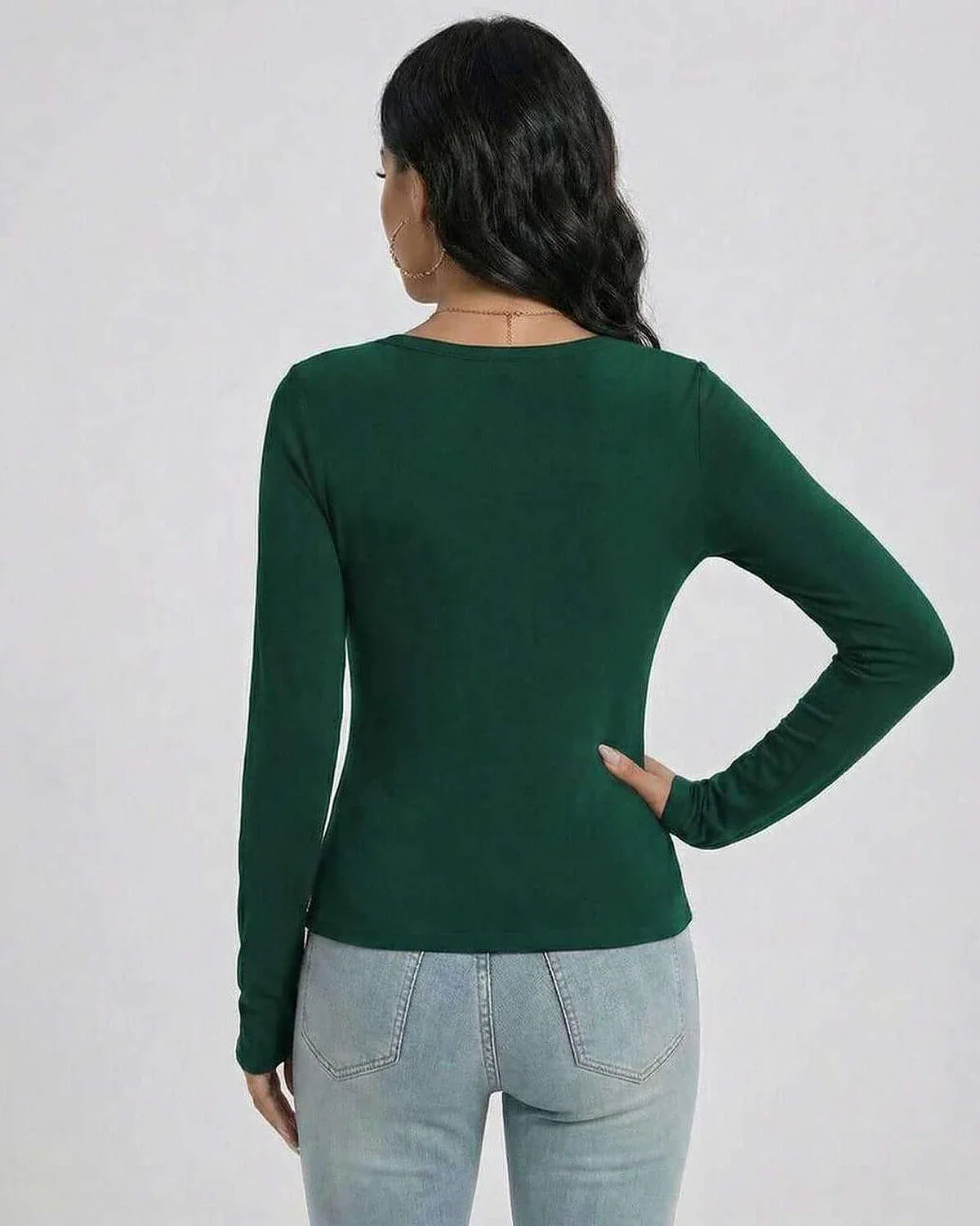 Green Pullover, back view | Ramblion | SKU: EP-37492-Green-L-8271,EP-37492-Green-M-9482,EP-37492-Green-S-6379,EP-37492-Green-XL-197,EP-37492-Green-XS-2093