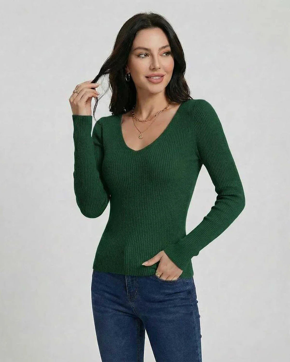 Green Pullover, front view | Ramblion | SKU: SP-41827-GREEN-L-2926,SP-41827-GREEN-M-8411,SP-41827-GREEN-S-4307,SP-41827-GREEN-XL-8351,SP-41827-GREEN-XS-5547