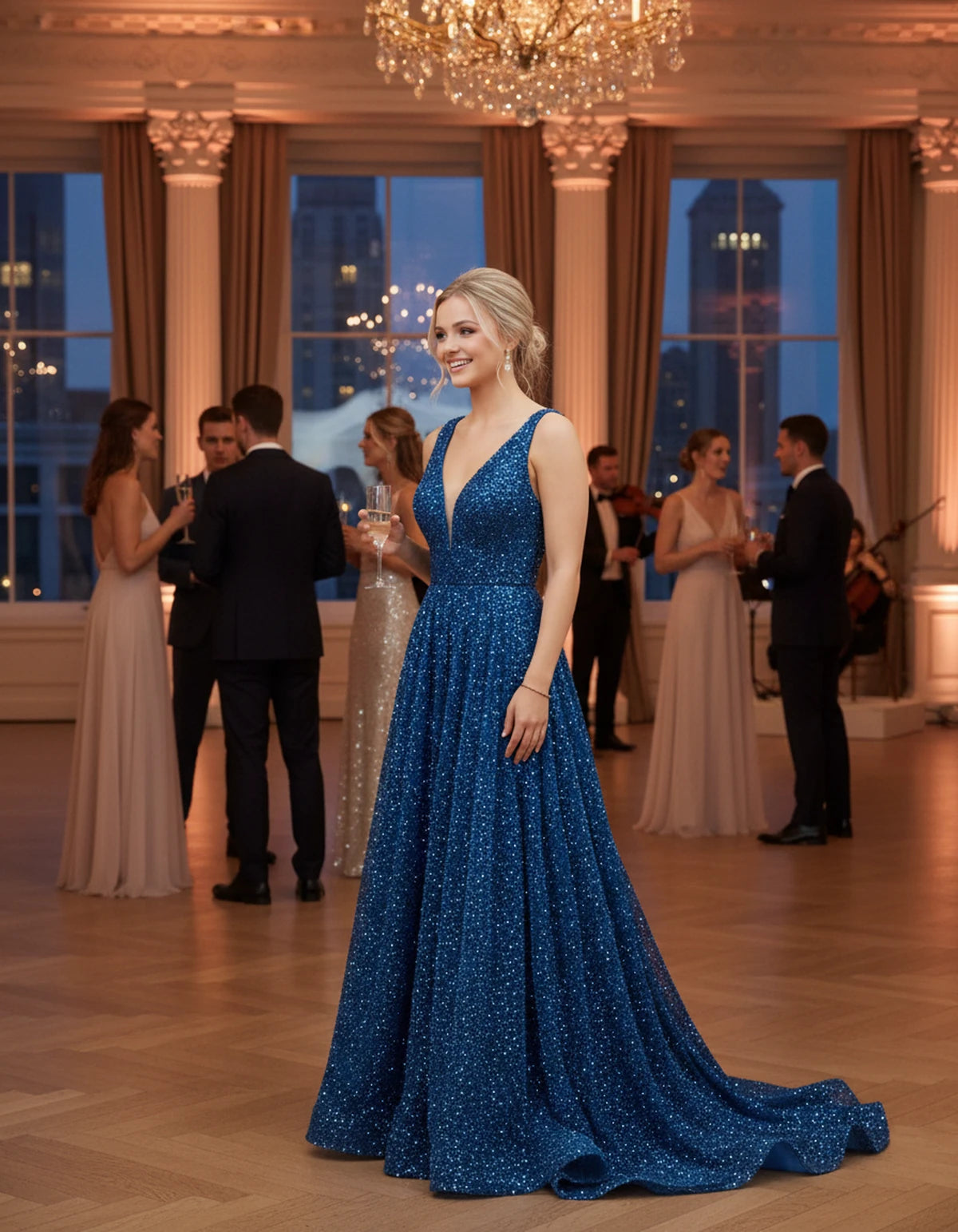 Grenoble Maxi Dresses — Blue | SKU: RB-9f708a-blue-2,RB-9f708a-blue-4,RB-9f708a-blue-6,RB-9f708a-blue-8,RB-9f708a-blue-10,RB-9f708a-blue-12,RB-9f708a-blue-14,RB-9f708a-blue-16,RB-9f708a-blue-16W,RB-9f708a-blue-18W,RB-9f708a-blue-20W,RB-9f708a-blue-22W