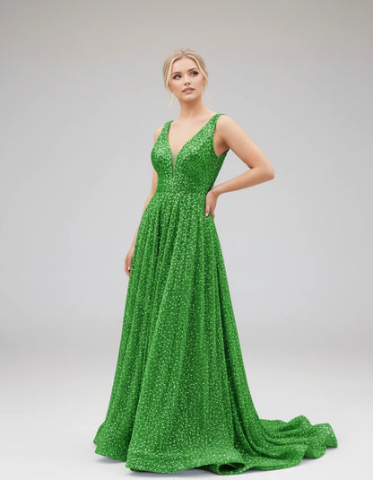 Grenoble Maxi Dresses — Green | SKU: RB-9f708a-green-2,RB-9f708a-green-4,RB-9f708a-green-6,RB-9f708a-green-8,RB-9f708a-green-10,RB-9f708a-green-12,RB-9f708a-green-14,RB-9f708a-green-16,RB-9f708a-green-16W,RB-9f708a-green-18W,RB-9f708a-green-20W,RB-9f708a-green-22W