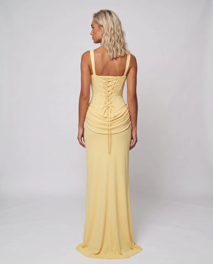 Guenelle Maxi Dresses — Yellow | SKU: RB-f46f96-yellow-XS,RB-f46f96-yellow-S,RB-f46f96-yellow-M,RB-f46f96-yellow-L