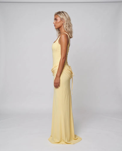 Guenelle Maxi Dresses — Yellow | SKU: RB-f46f96-yellow-XS,RB-f46f96-yellow-S,RB-f46f96-yellow-M,RB-f46f96-yellow-L