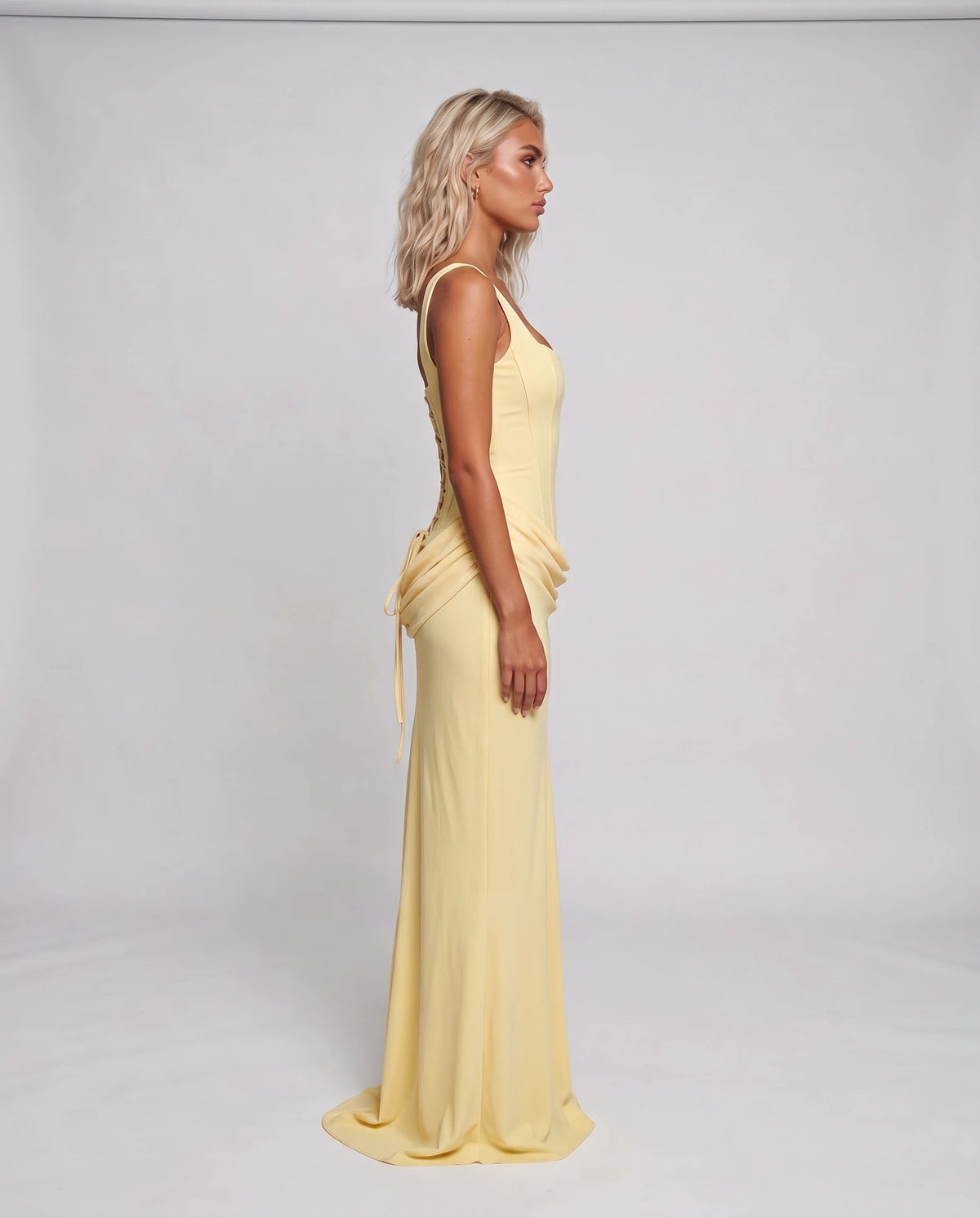 Guenelle Maxi Dresses — Yellow | SKU: RB-f46f96-yellow-XS,RB-f46f96-yellow-S,RB-f46f96-yellow-M,RB-f46f96-yellow-L