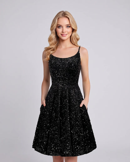 Guinevere Midi Dresses — Black
