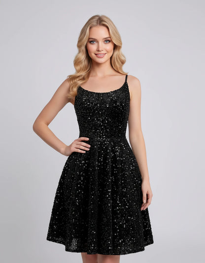 Guinevere Midi Dresses — Black | SKU: RB-278823-black-2,RB-278823-black-4,RB-278823-black-6,RB-278823-black-8,RB-278823-black-10,RB-278823-black-12,RB-278823-black-14,RB-278823-black-16,RB-278823-black-16W,RB-278823-black-18W,RB-278823-black-20W,RB-278823-black-22W