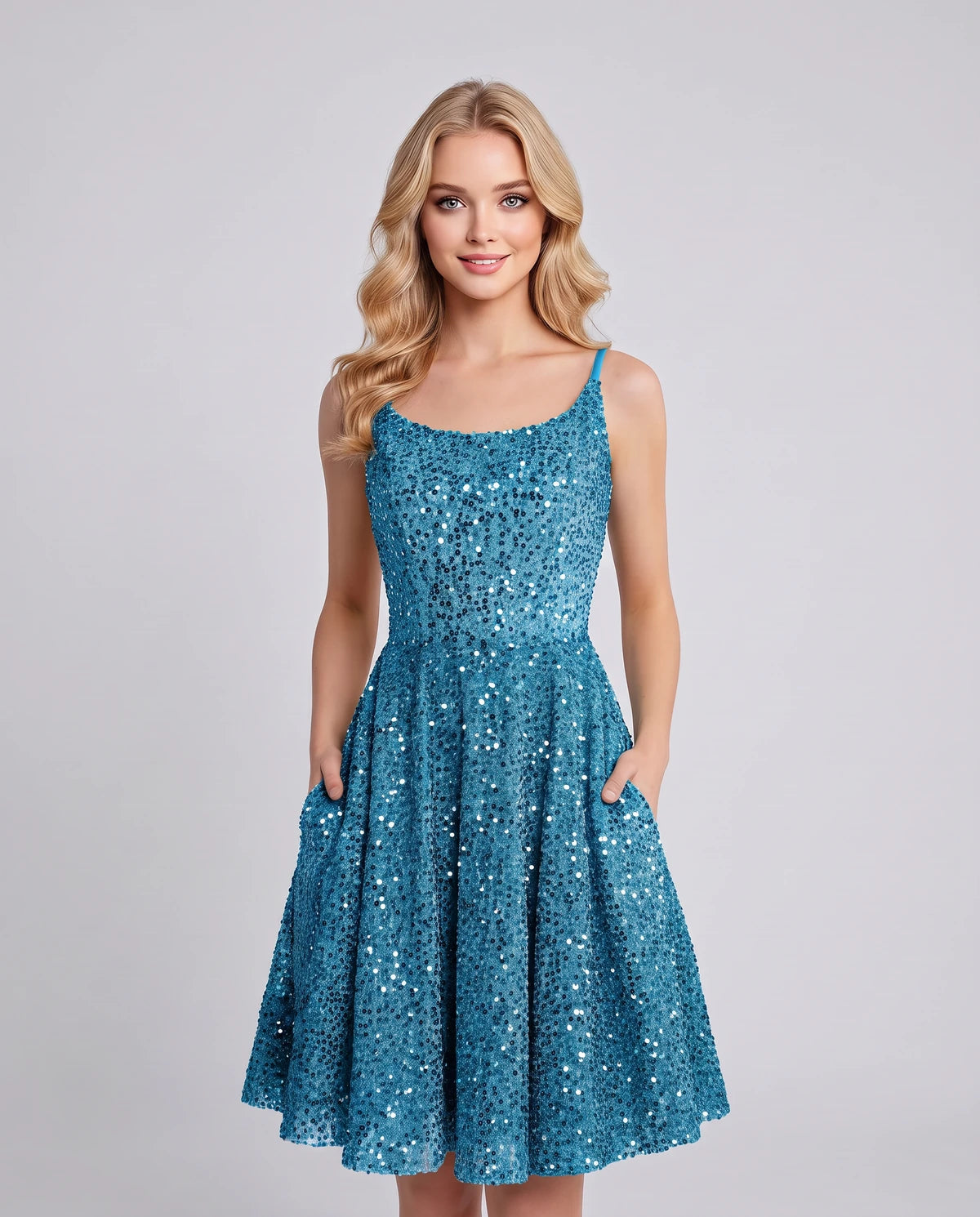 Guinevere Midi Dresses — Blue