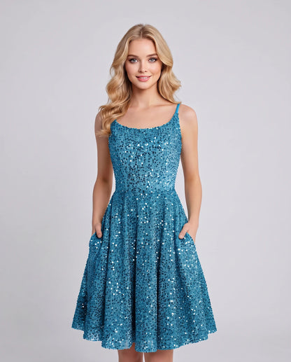 Guinevere Midi Dresses — Blue