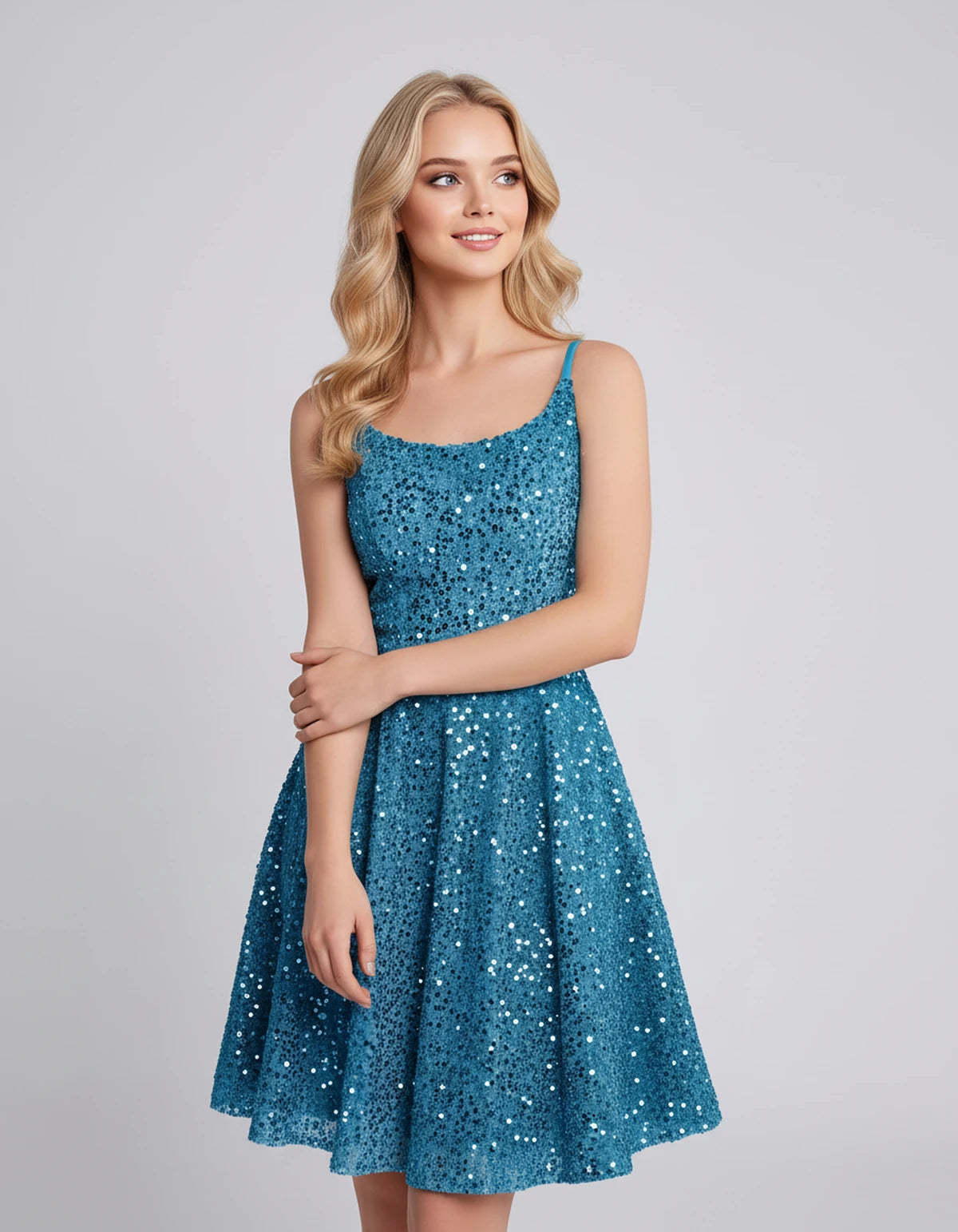 Guinevere Midi Dresses — Blue | SKU: RB-278823-blue-2,RB-278823-blue-4,RB-278823-blue-6,RB-278823-blue-8,RB-278823-blue-10,RB-278823-blue-12,RB-278823-blue-14,RB-278823-blue-16,RB-278823-blue-16W,RB-278823-blue-18W,RB-278823-blue-20W,RB-278823-blue-22W