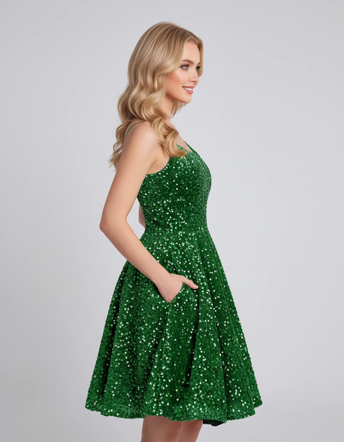 Guinevere Midi Dresses — Green | SKU: RB-278823-green-2,RB-278823-green-4,RB-278823-green-6,RB-278823-green-8,RB-278823-green-10,RB-278823-green-12,RB-278823-green-14,RB-278823-green-16,RB-278823-green-16W,RB-278823-green-18W,RB-278823-green-20W,RB-278823-green-22W