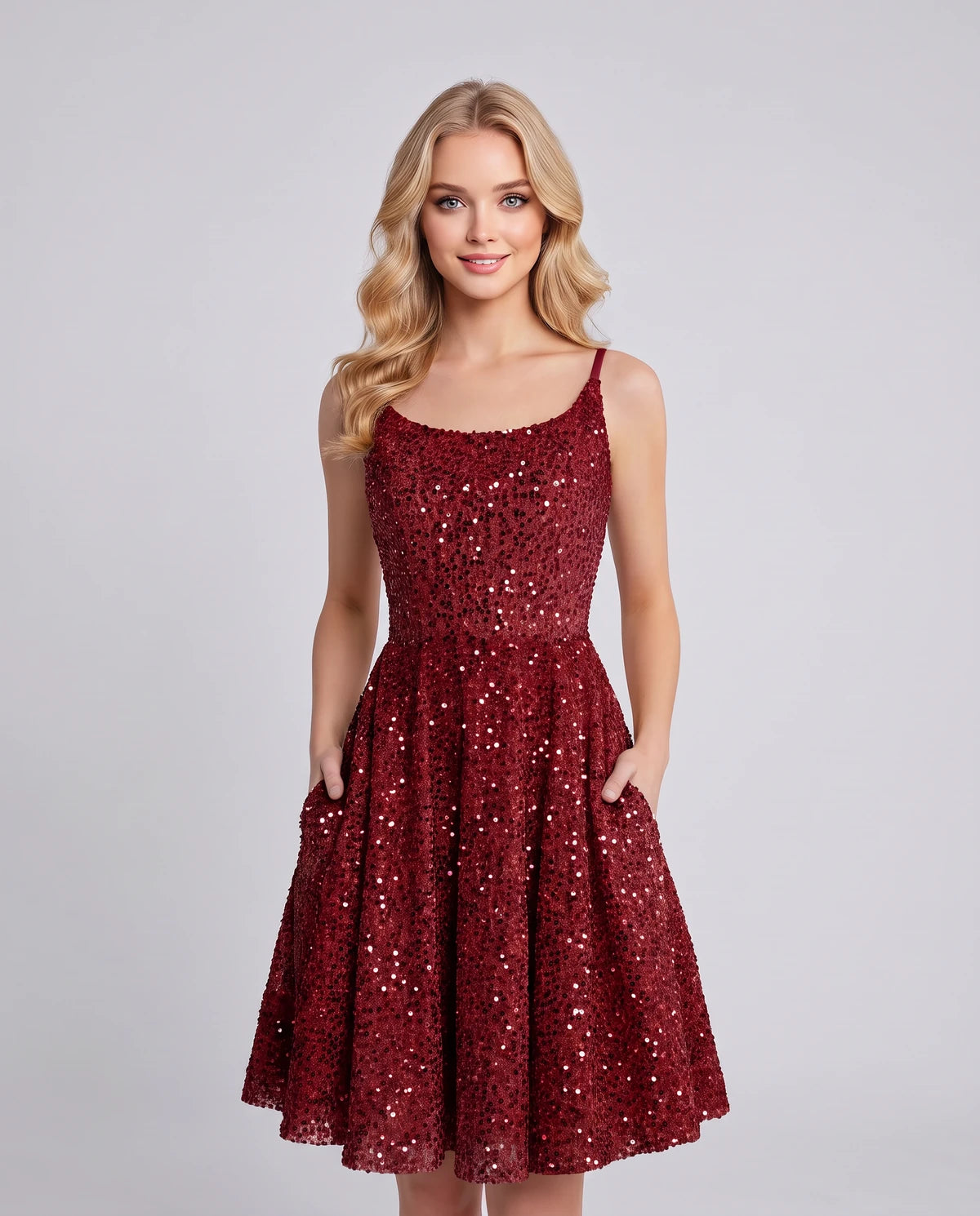 Guinevere Midi Dresses — Red