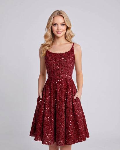 Guinevere Midi Dresses — Red