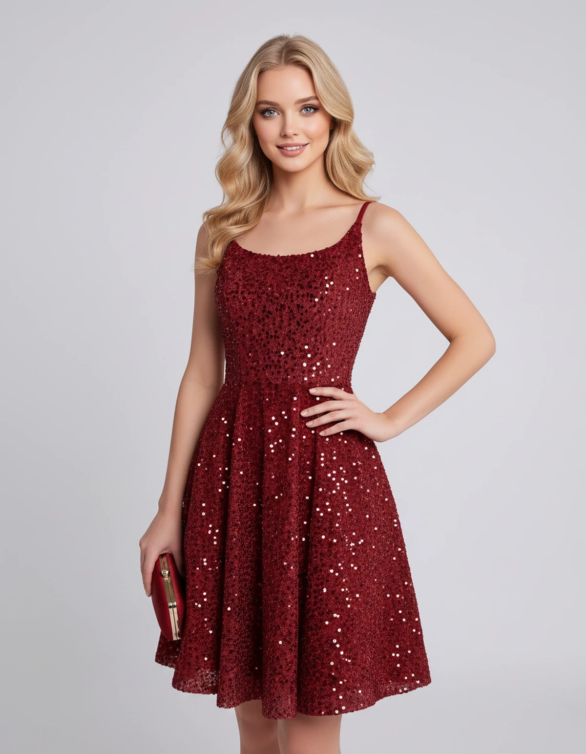 Guinevere Midi Dresses — Red | SKU: RB-278823-red-2,RB-278823-red-4,RB-278823-red-6,RB-278823-red-8,RB-278823-red-10,RB-278823-red-12,RB-278823-red-14,RB-278823-red-16,RB-278823-red-16W,RB-278823-red-18W,RB-278823-red-20W,RB-278823-red-22W