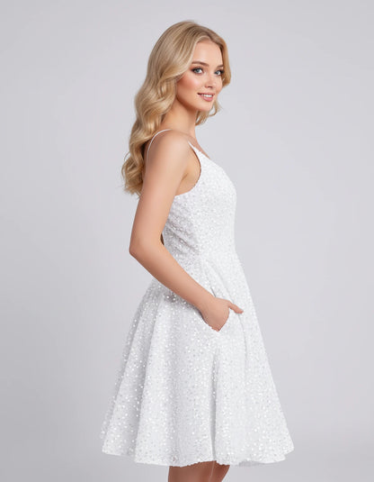 Guinevere Midi Dresses — White | SKU: RB-278823-white-2,RB-278823-white-4,RB-278823-white-6,RB-278823-white-8,RB-278823-white-10,RB-278823-white-12,RB-278823-white-14,RB-278823-white-16,RB-278823-white-16W,RB-278823-white-18W,RB-278823-white-20W,RB-278823-white-22W