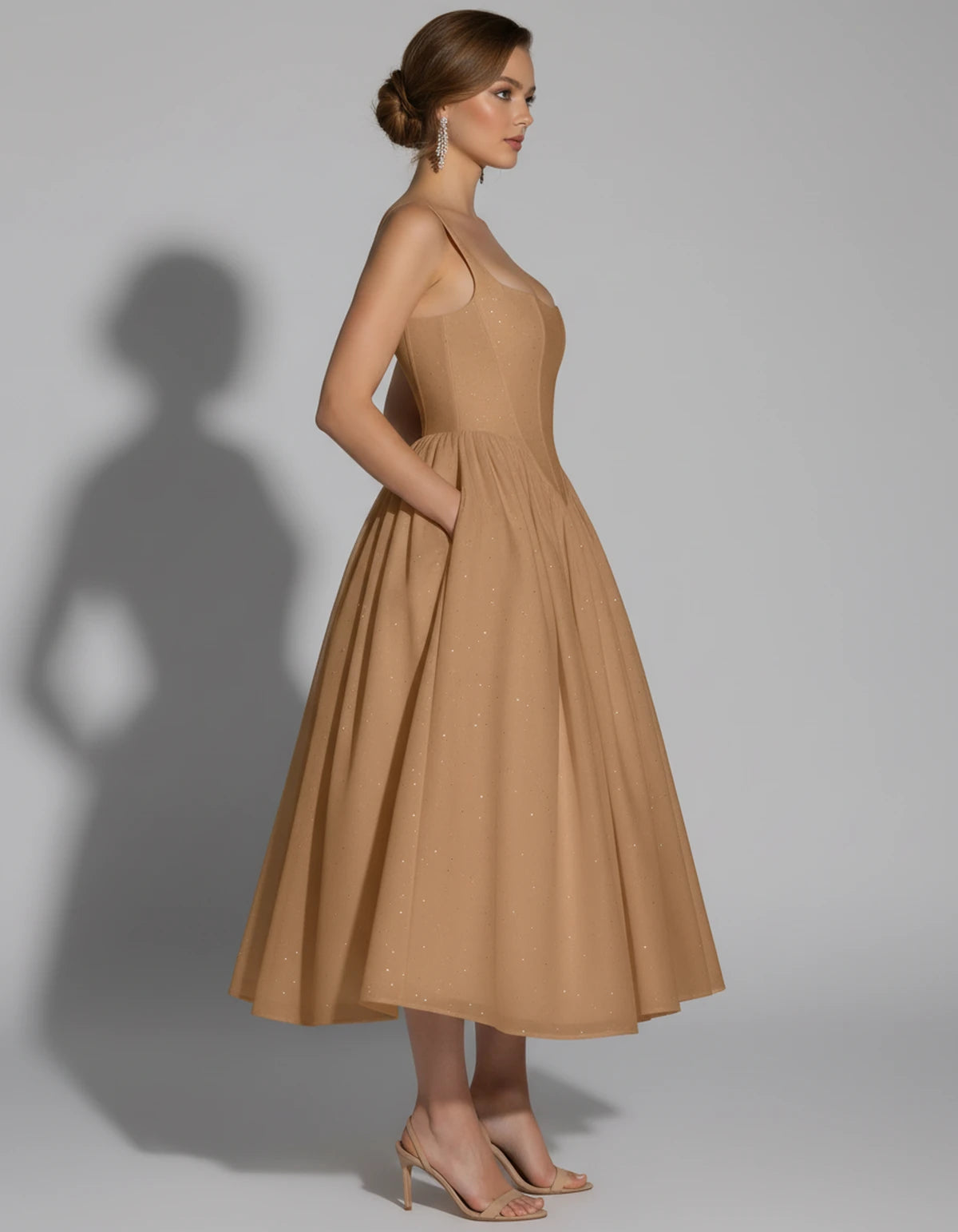 Hadriana Midi Dresses — Champagne | SKU: RB-cffdb1-champa2e-2,RB-cffdb1-champa2e-4,RB-cffdb1-champa2e-6,RB-cffdb1-champa2e-8,RB-cffdb1-champa2e-10,RB-cffdb1-champa2e-12,RB-cffdb1-champa2e-14,RB-cffdb1-champa2e-16,RB-cffdb1-champa2e-16W,RB-cffdb1-champa2e-18W,RB-cffdb1-champa2e-20W,RB-cffdb1-champa2e-22W