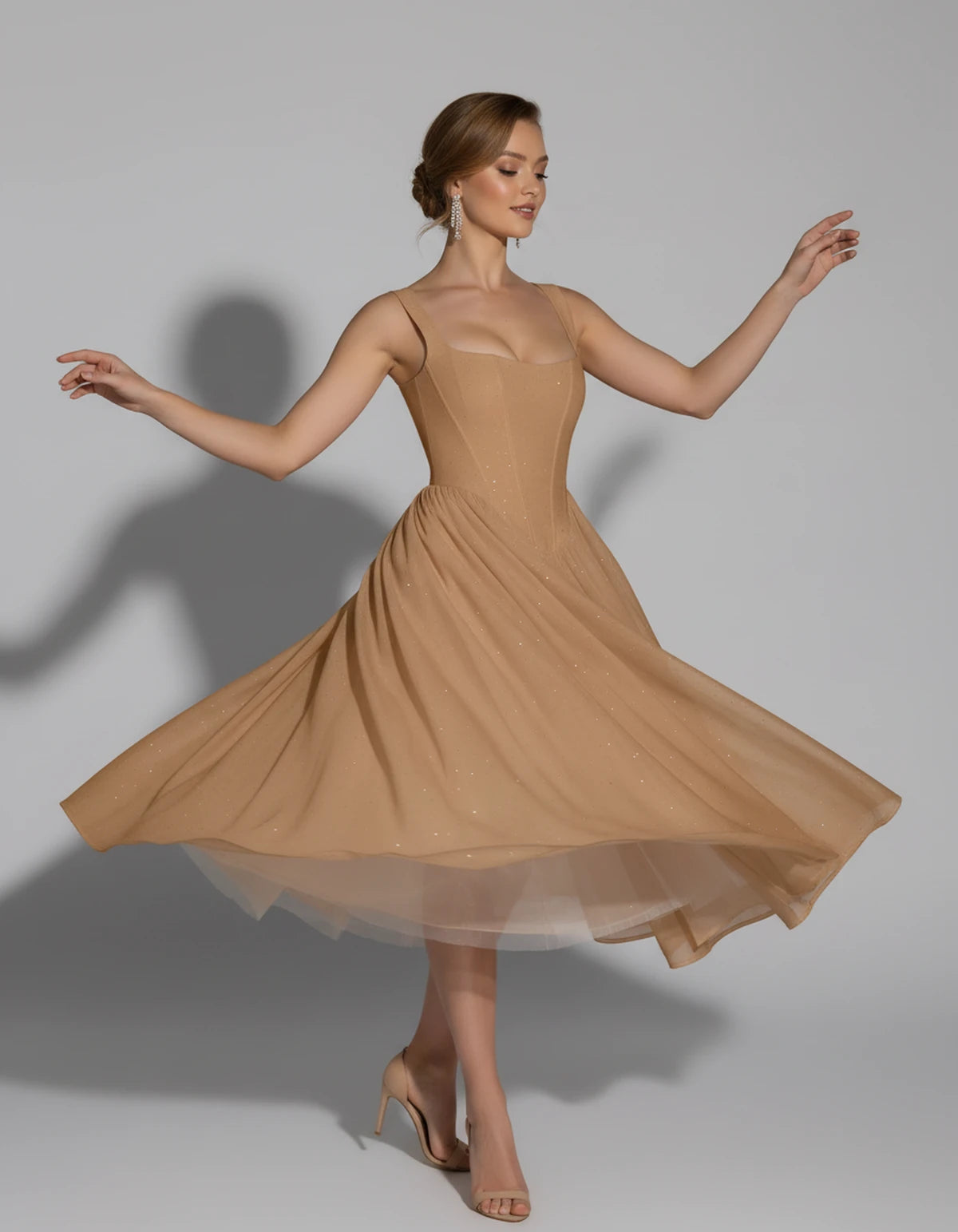 Hadriana Midi Dresses — Champagne | SKU: RB-cffdb1-champa2e-2,RB-cffdb1-champa2e-4,RB-cffdb1-champa2e-6,RB-cffdb1-champa2e-8,RB-cffdb1-champa2e-10,RB-cffdb1-champa2e-12,RB-cffdb1-champa2e-14,RB-cffdb1-champa2e-16,RB-cffdb1-champa2e-16W,RB-cffdb1-champa2e-18W,RB-cffdb1-champa2e-20W,RB-cffdb1-champa2e-22W