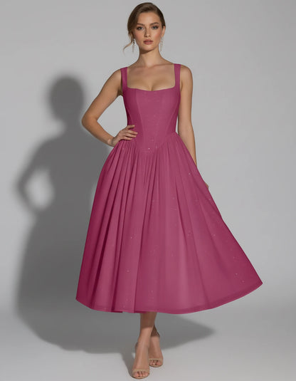 Hadriana Midi Dresses — Hot Pink | SKU: RB-cffdb1-hotpink-2,RB-cffdb1-hotpink-4,RB-cffdb1-hotpink-6,RB-cffdb1-hotpink-8,RB-cffdb1-hotpink-10,RB-cffdb1-hotpink-12,RB-cffdb1-hotpink-14,RB-cffdb1-hotpink-16,RB-cffdb1-hotpink-16W,RB-cffdb1-hotpink-18W,RB-cffdb1-hotpink-20W,RB-cffdb1-hotpink-22W