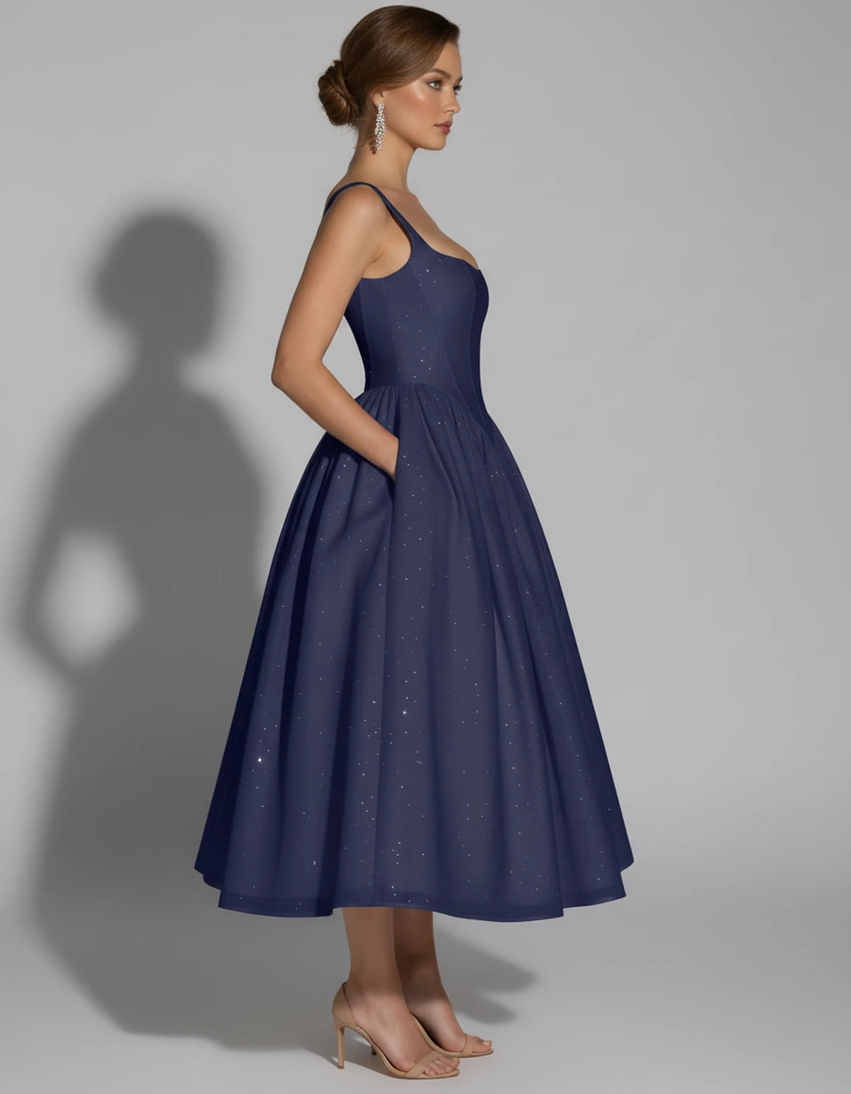 Hadriana Midi Dresses — Navy | SKU: RB-cffdb1-navy-2,RB-cffdb1-navy-4,RB-cffdb1-navy-6,RB-cffdb1-navy-8,RB-cffdb1-navy-10,RB-cffdb1-navy-12,RB-cffdb1-navy-14,RB-cffdb1-navy-16,RB-cffdb1-navy-16W,RB-cffdb1-navy-18W,RB-cffdb1-navy-20W,RB-cffdb1-navy-22W