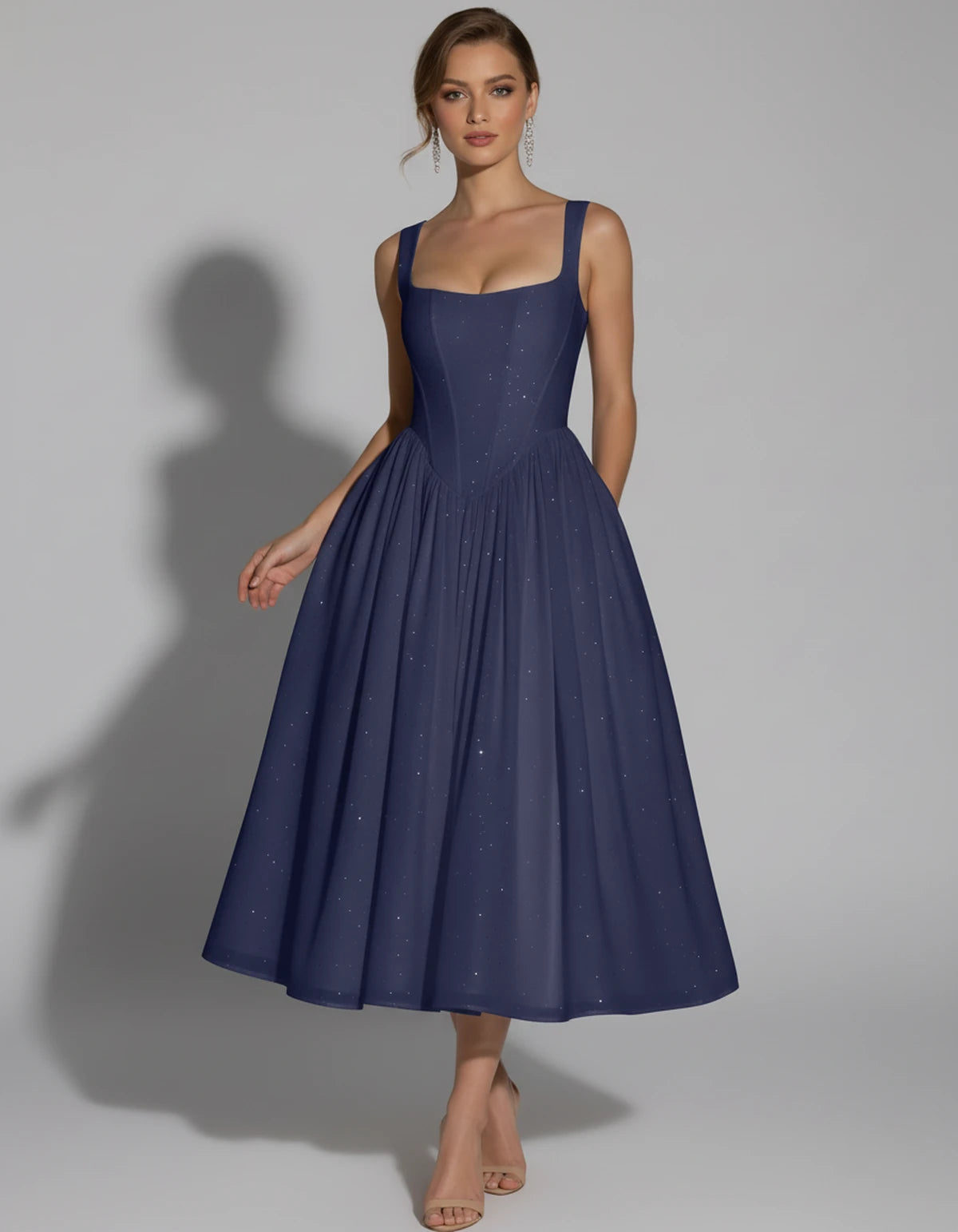 Hadriana Midi Dresses — Navy | SKU: RB-cffdb1-navy-2,RB-cffdb1-navy-4,RB-cffdb1-navy-6,RB-cffdb1-navy-8,RB-cffdb1-navy-10,RB-cffdb1-navy-12,RB-cffdb1-navy-14,RB-cffdb1-navy-16,RB-cffdb1-navy-16W,RB-cffdb1-navy-18W,RB-cffdb1-navy-20W,RB-cffdb1-navy-22W
