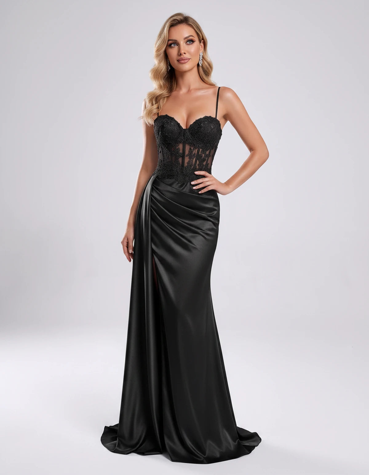 Halcyon Maxi Dresses — Black | SKU: RB-599430-black-2,RB-599430-black-4,RB-599430-black-6,RB-599430-black-8,RB-599430-black-10,RB-599430-black-12,RB-599430-black-14,RB-599430-black-16,RB-599430-black-16W,RB-599430-black-18W,RB-599430-black-20W,RB-599430-black-22W