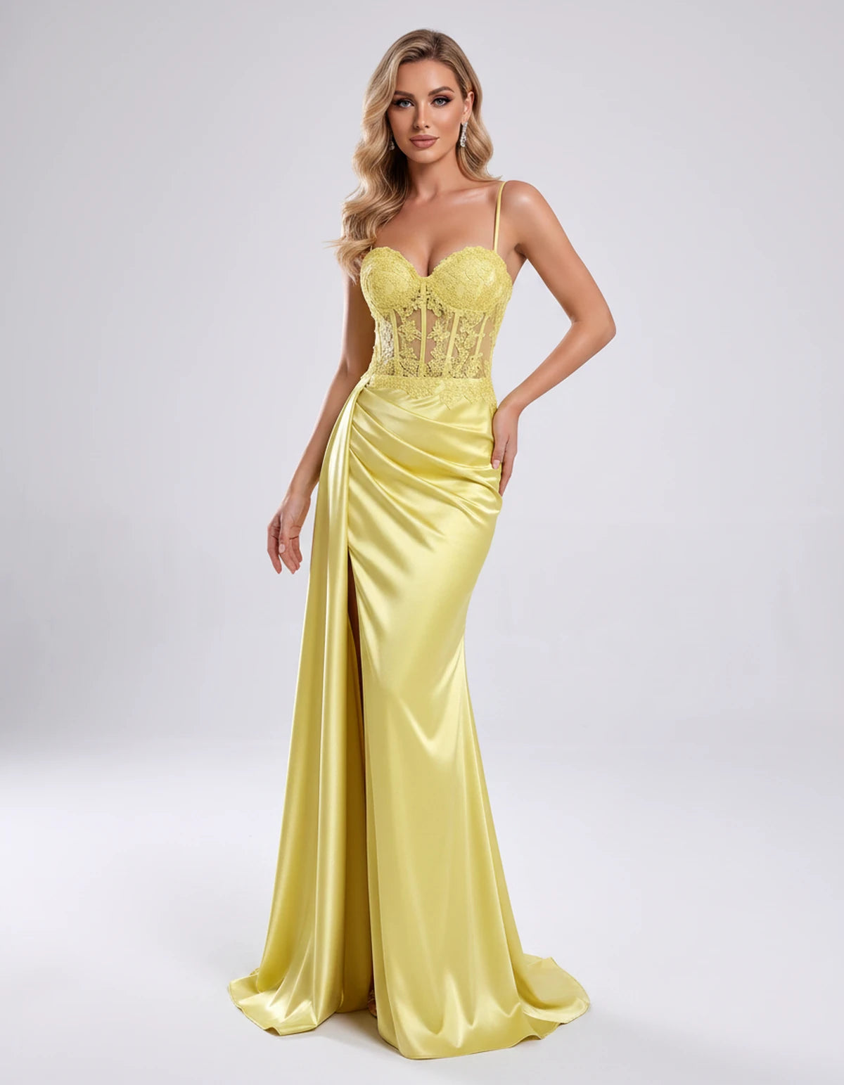 Halcyon Maxi Dresses — Yellow | SKU: RB-599430-yellow-2,RB-599430-yellow-4,RB-599430-yellow-6,RB-599430-yellow-8,RB-599430-yellow-10,RB-599430-yellow-12,RB-599430-yellow-14,RB-599430-yellow-16,RB-599430-yellow-16W,RB-599430-yellow-18W,RB-599430-yellow-20W,RB-599430-yellow-22W