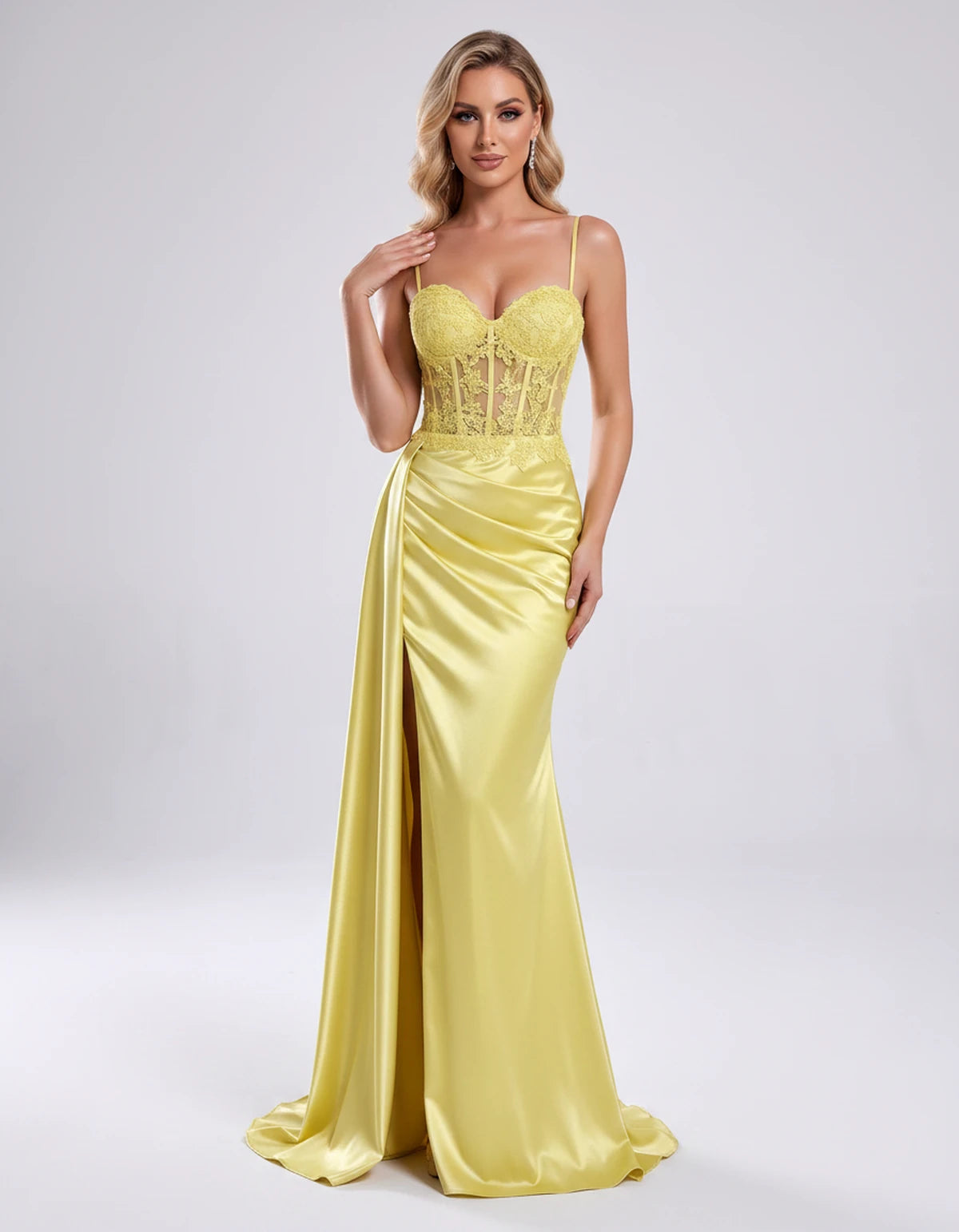 Halcyon Maxi Dresses — Yellow | SKU: RB-599430-yellow-2,RB-599430-yellow-4,RB-599430-yellow-6,RB-599430-yellow-8,RB-599430-yellow-10,RB-599430-yellow-12,RB-599430-yellow-14,RB-599430-yellow-16,RB-599430-yellow-16W,RB-599430-yellow-18W,RB-599430-yellow-20W,RB-599430-yellow-22W